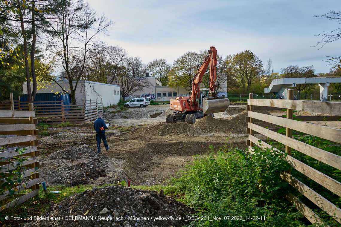 07.11.2022 - Baustelle an der Quiddestraße Haus für Kinder in Neuperlach